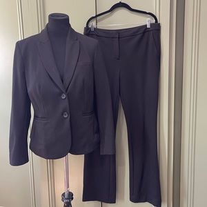 Boden Womens Two Piece Long Sleeve Tailored Jersey Pant Suit Pockets Black Sz 12